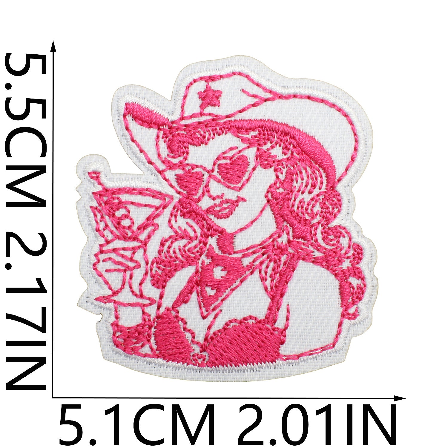 Wholesale Western Denim Embroidery Cloth Sticker FS